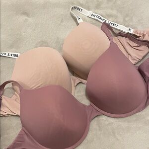 Victoria's Secret Blush and Mauve Bras